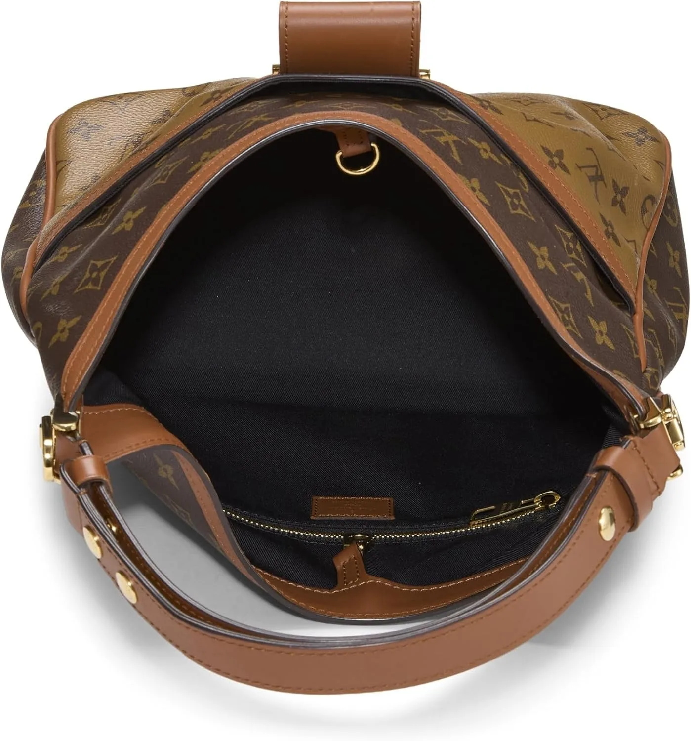 Original Louis Vuitton Pre-loved Monogram Reversed Dauphine Hobo MM, Brown
