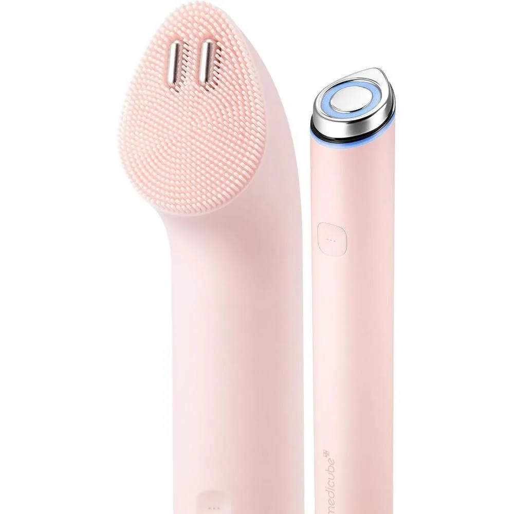 Dispositivo de limpieza facial Medicube Mini Booster Pro Plus con cabezal de limpieza, rosa