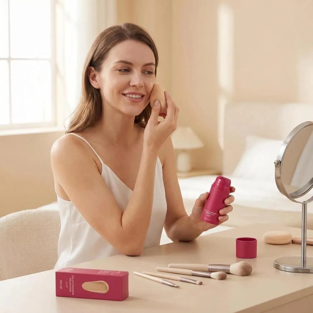 Base Líquida Que Cambia De Color, Adaptadora Del Tono De Piel Para Acabado Natural, SPF 15, 30 Ml