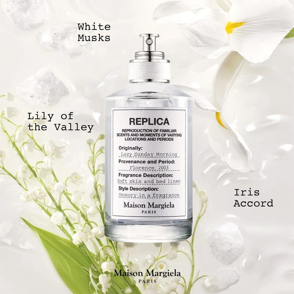 Maison Margiela - Replica Lazy Sunday Morning Eau de Toilette - Fragancia fresca floral unisex con lirio e iris