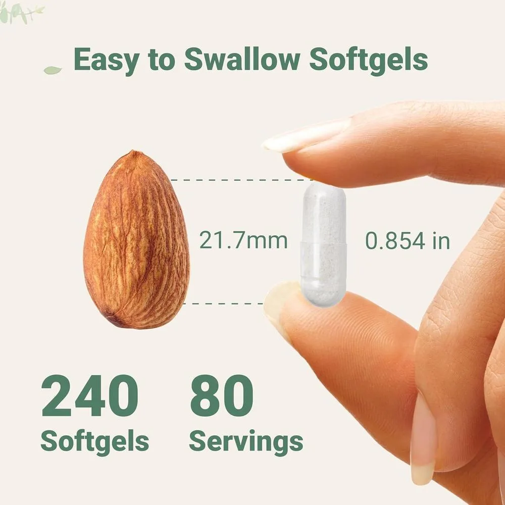 Píldoras de colágeno múltiple con biotina, ácido hialurónico y complejo de vitamina C. Sin OMG ni rellenos. 240 cápsulas
