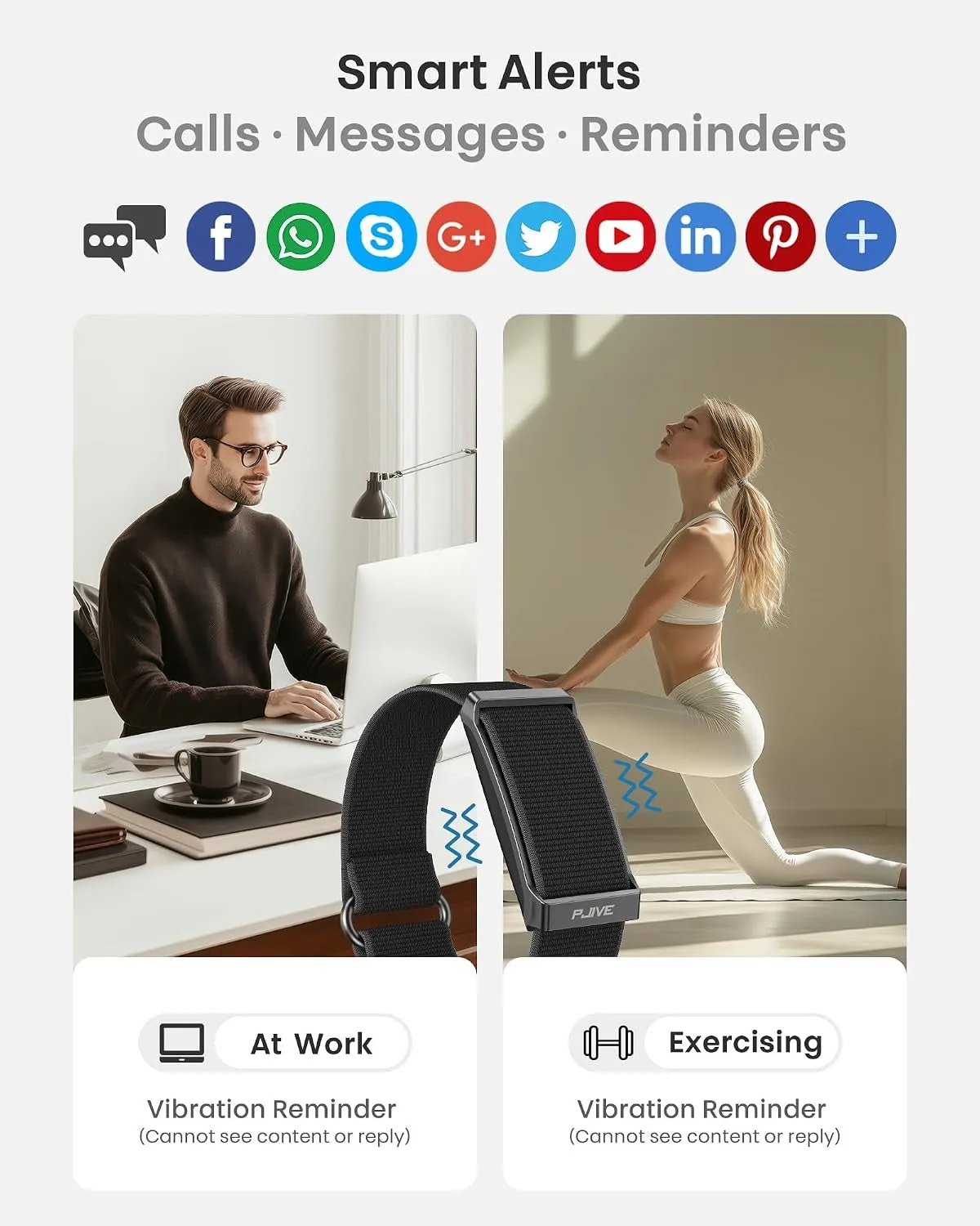 PJIVE Pulsera inteligente, rastreador de actividad física y salud