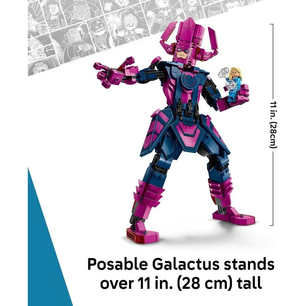 LEGO Marvel Los 4 Fantásticos vs. Galactus - Juguete de construcción con minifiguras de superhéroes, Incluye La Cosa y Mujer Invisible