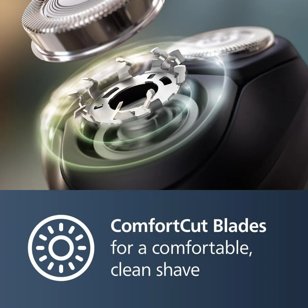 Philips Norelco Shaver 3900 Series, afeitadora eléctrica para uso húmedo y seco, con P-Cap, estuche de viaje y soporte de carga