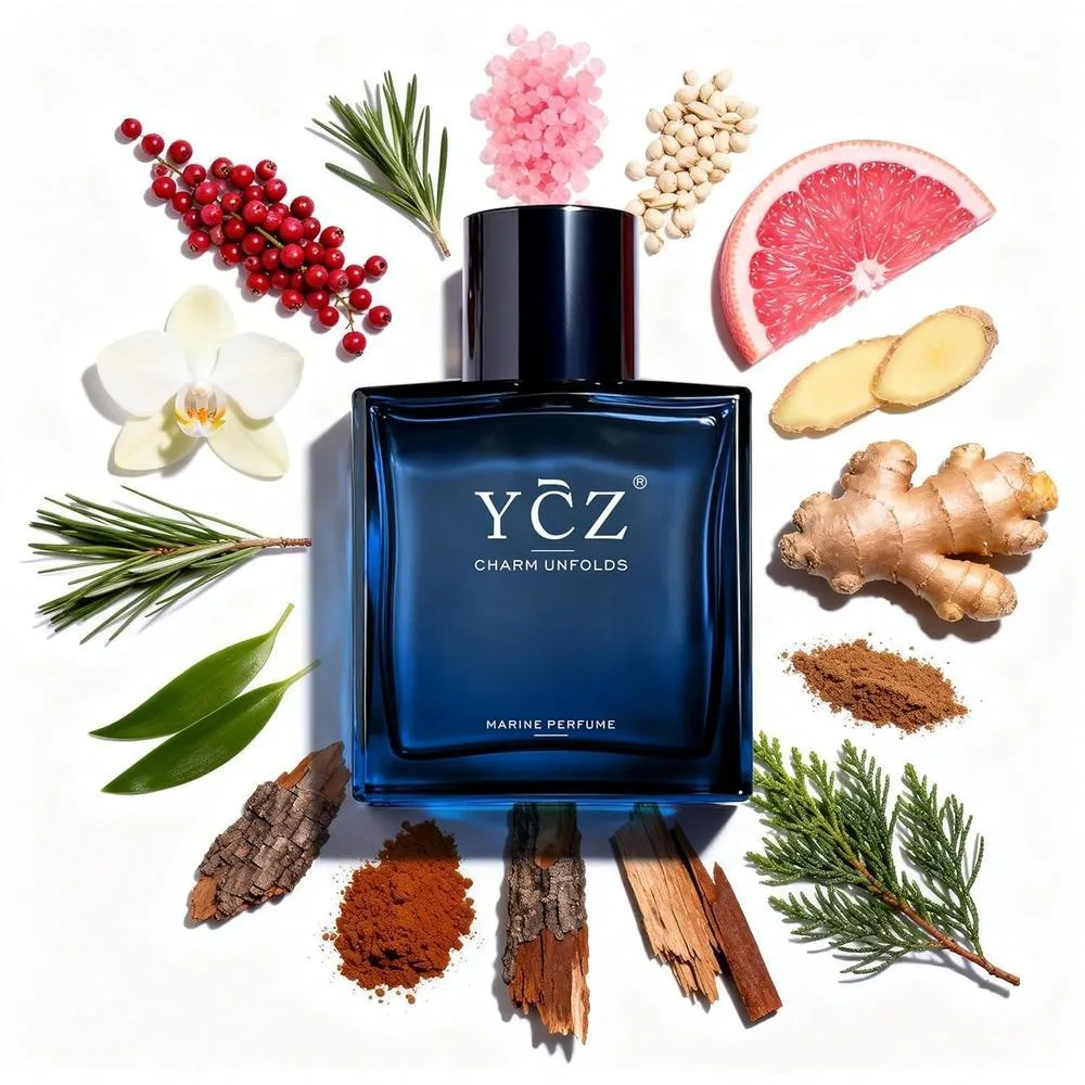 Ycz Charm Unfolds Perfume Marino para Hombres, Colonia Eau De Parfum de Larga Duración, Fragancia Oriental Amaderada