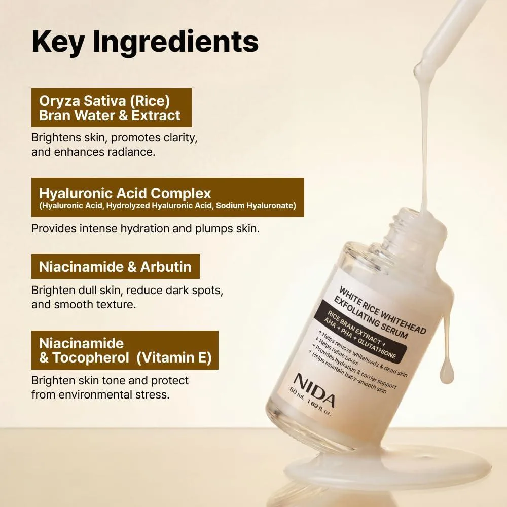 Suero Exfoliante Facial Nida Arroz Blanco 50ml