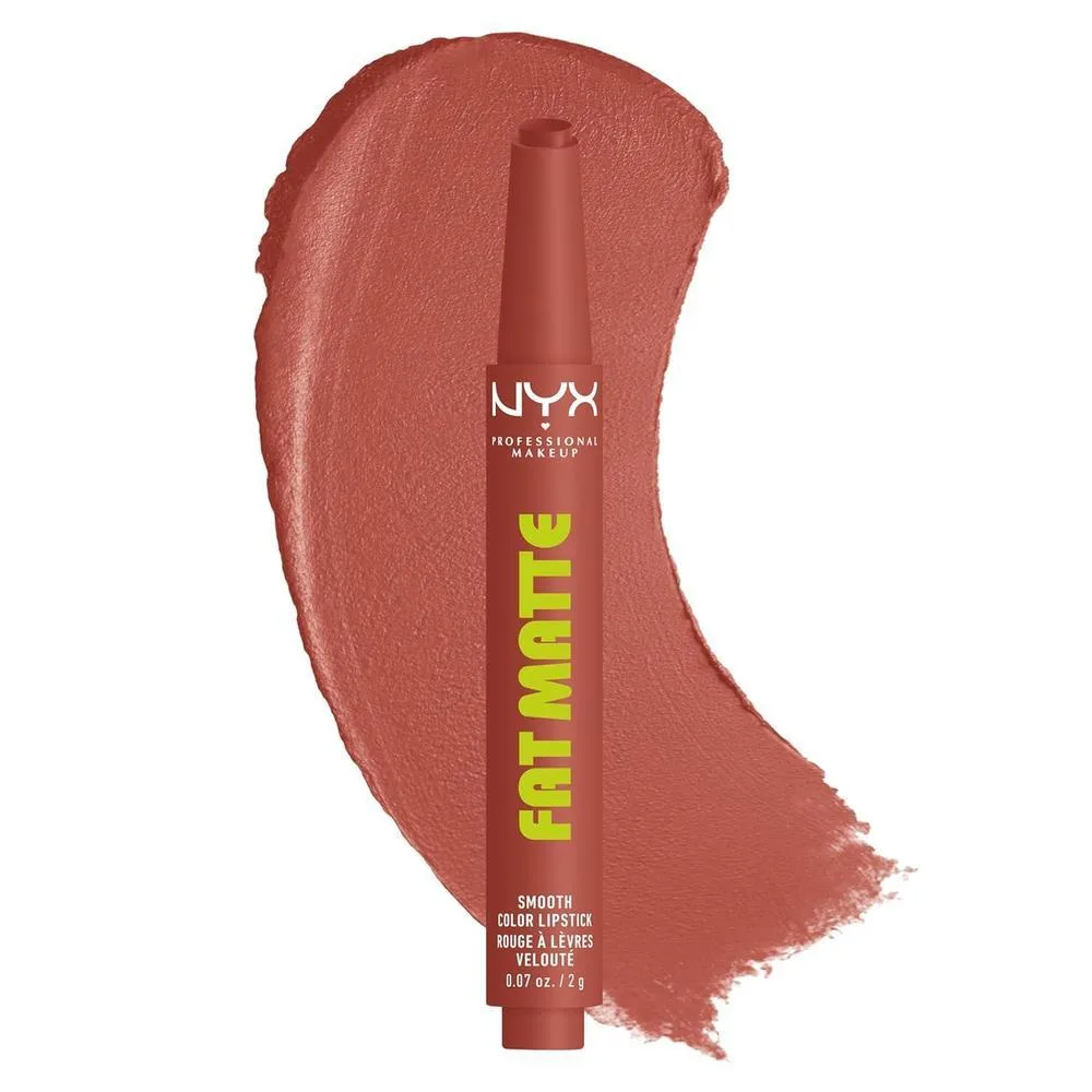 Labial Matte NYX Professional Makeup Fat Matte Lipstick Rose Robe