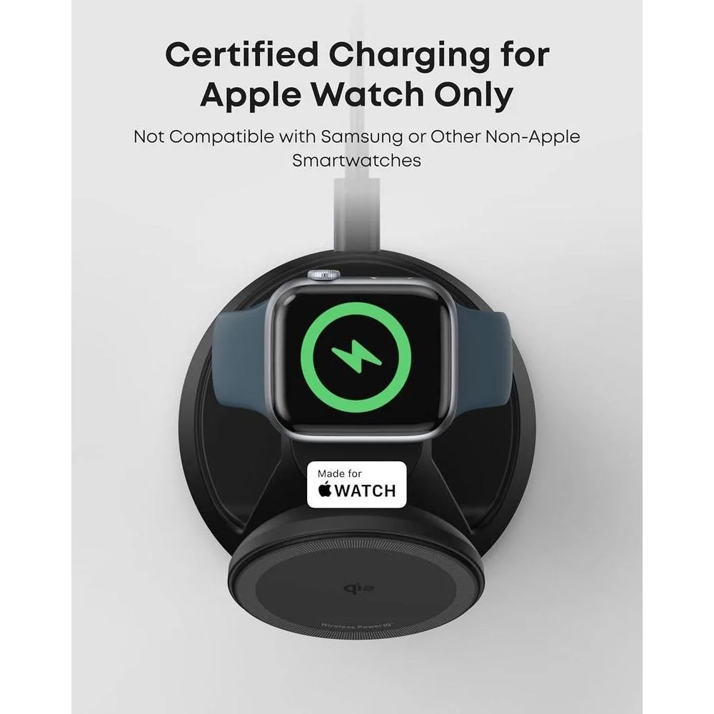 Anker MagSafe Cargador Compatible con iPhone 17/16/15/14, Apple Watch y AirPods, Estación de Carga 3 en 1 MagGo