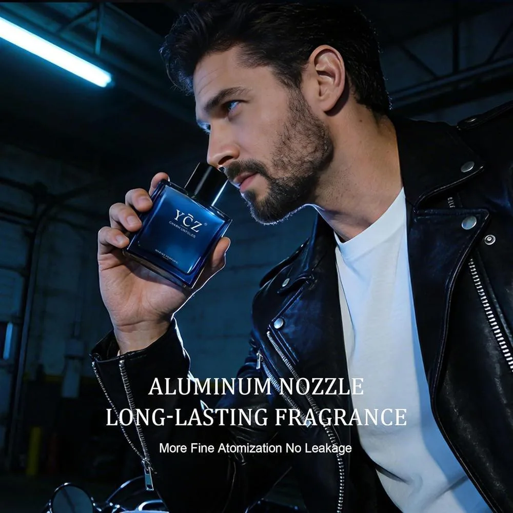 Ycz Charm Unfolds Perfume Marino para Hombres, Colonia Eau De Parfum de Larga Duración, Fragancia Oriental Amaderada