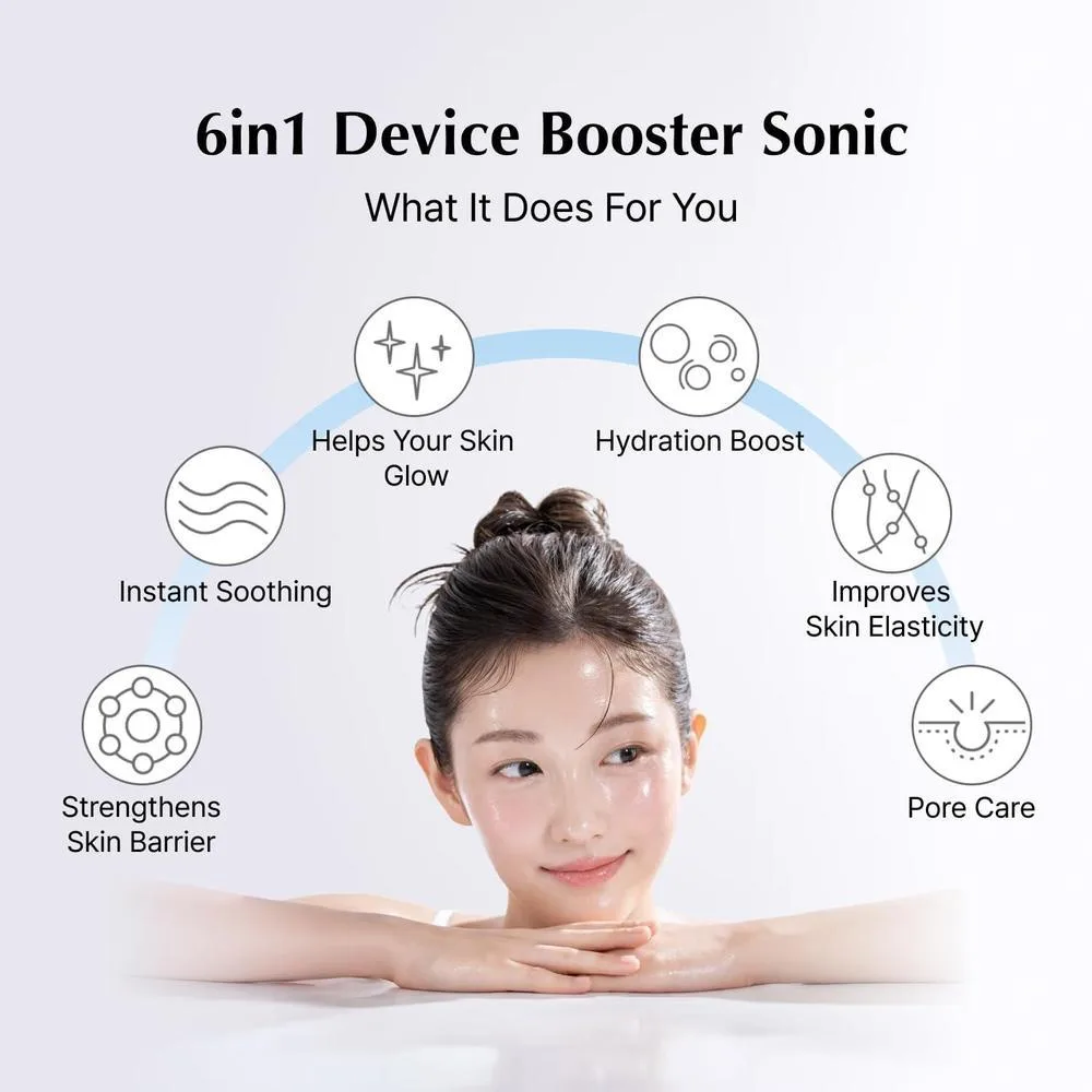 Booster Sonic con gel de refuerzo de humedad, juego de piel de vidrio