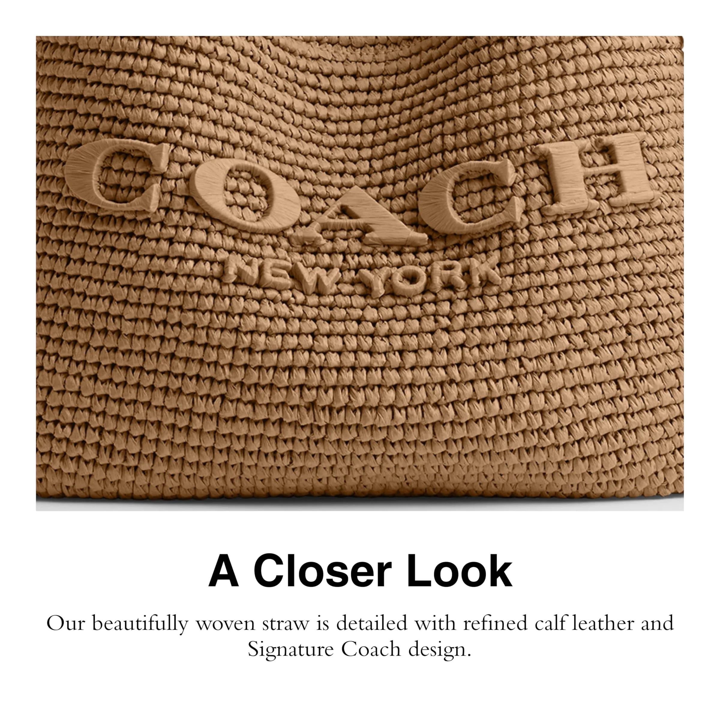 COACH Brooklyn Shoulder Bag 28 in Straw