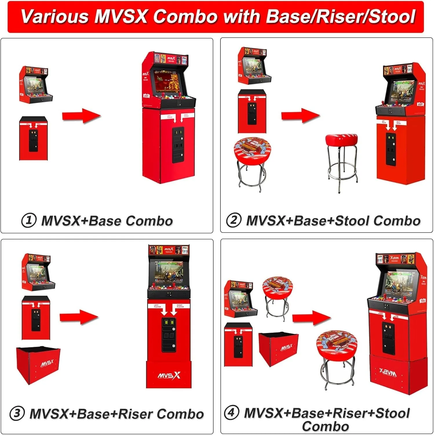 UNICO MVSX Home Arcade, Preloaded 50 SNK Licenced Retro Games