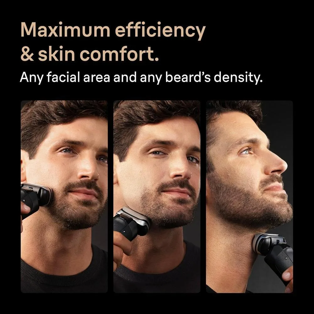 Afeitadora eléctrica Braun Series 9 PRO+ con Pro SensoAdapt, centro SmartCare 6 en 1 para uso húmedo y seco, color negro