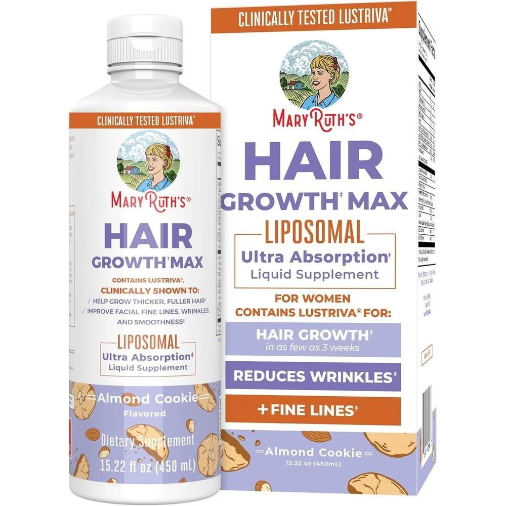 Vitamina Hair Growth Max Liposomal Maryruth's 10000mcg Biotina 15.22oz