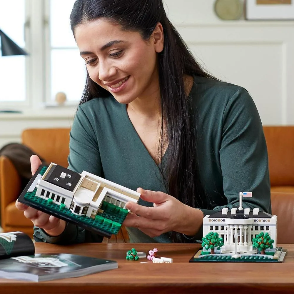 LEGO Architecture: Construcción de La Casa Blanca, set creativo para adultos y adolescentes, icónica oficina presidencial