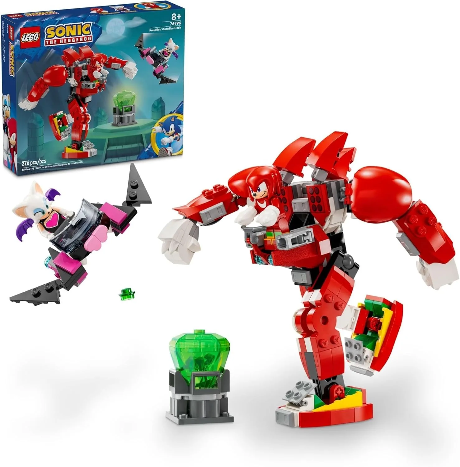 Set de construcción LEGO Sonic the Hedgehog Knuckles vs. Dr. Eggman Egg Crusher Mech 77005