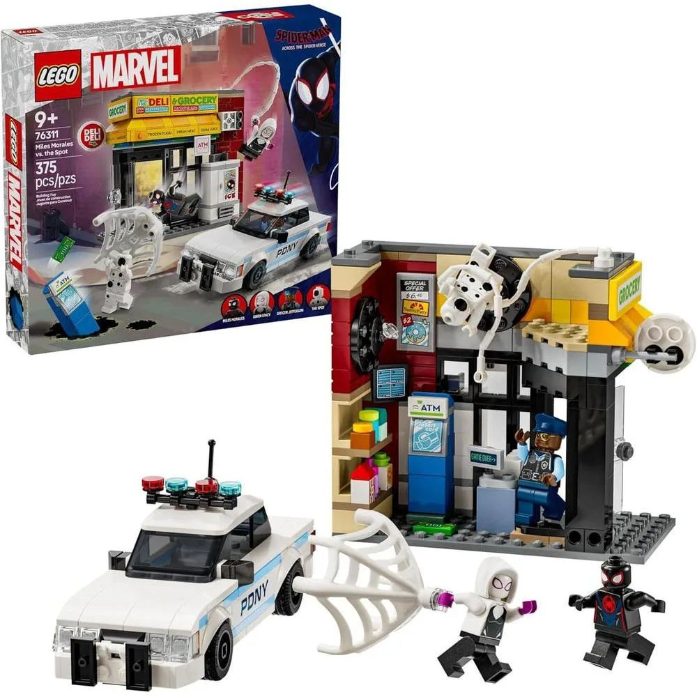 Set de construcción LEGO Marvel Spider-Verse Miles Morales vs. The Spot 76311