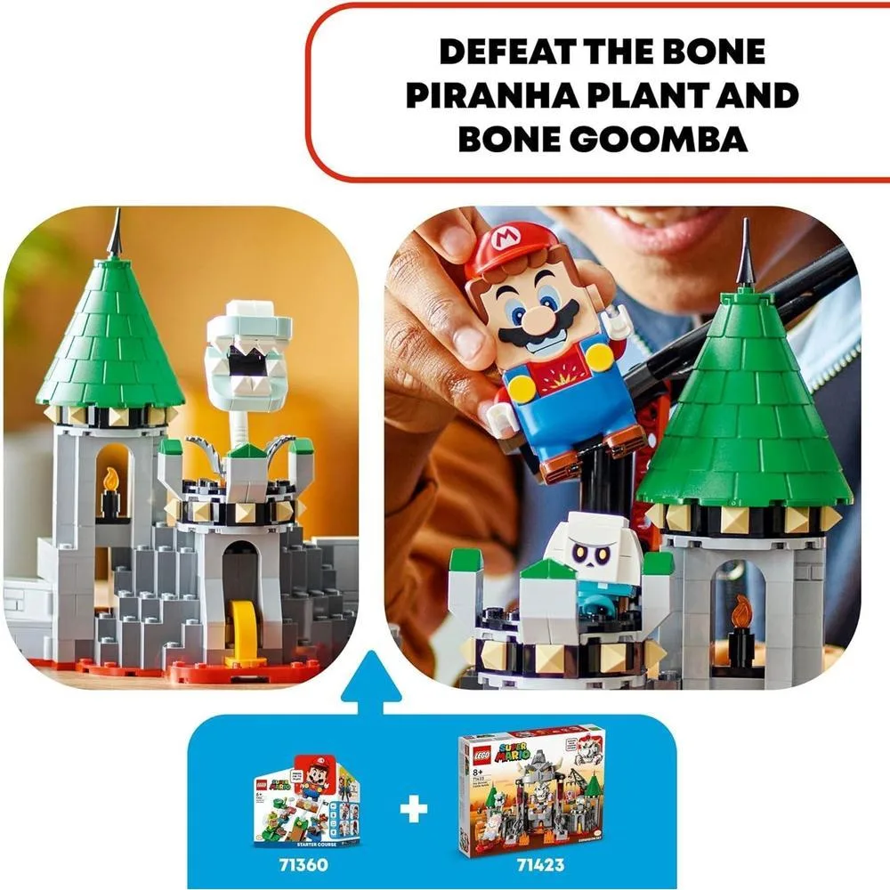 LEGO Super Mario Dry Bowser Castle Battle Set de expansión con Bowser y 4 figuras de Super Mario para niños de 8 años en adelante