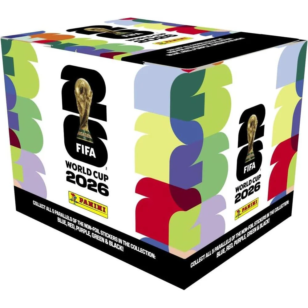 2026 Panini FIFA World Cup Sticker Collection Box – 50 Sticker Packs | Amazon Exclusive Orange Parallel | Official FIFA World Cup Trading Stickers | Collect, Trade & Complete Your Album