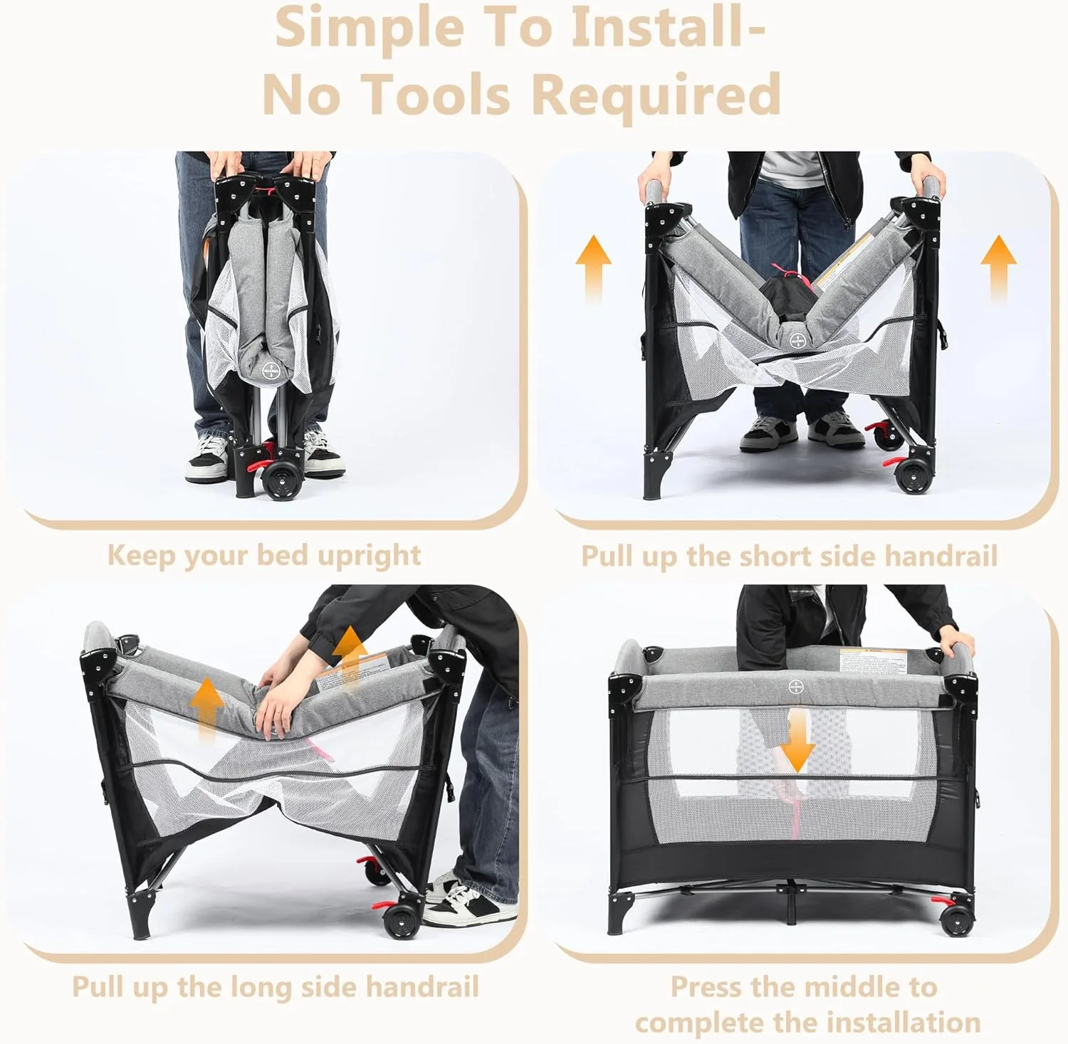 Kinder King 4 in 1 Playard Portatil Gris Oscuro