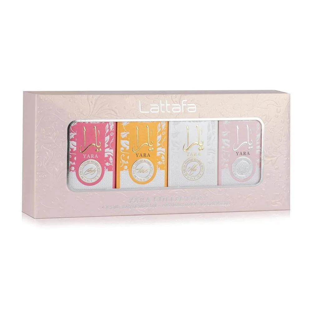 Set de Regalo de Eau de Parfum Lattafa Yara para Mujeres - Contiene 4 Variedades: Yara, Yara Moi, Yara Tous, Yara Candy