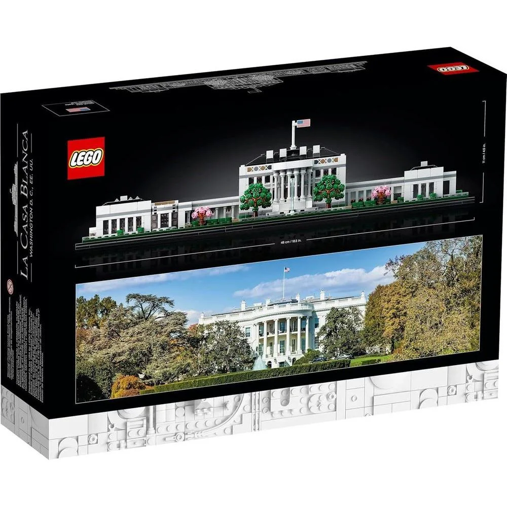 LEGO Architecture: Construcción de La Casa Blanca, set creativo para adultos y adolescentes, icónica oficina presidencial