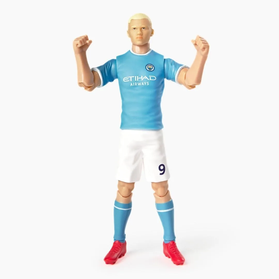 Figura de acción coleccionable de fútbol de Erling Haaland del Manchester City FC
