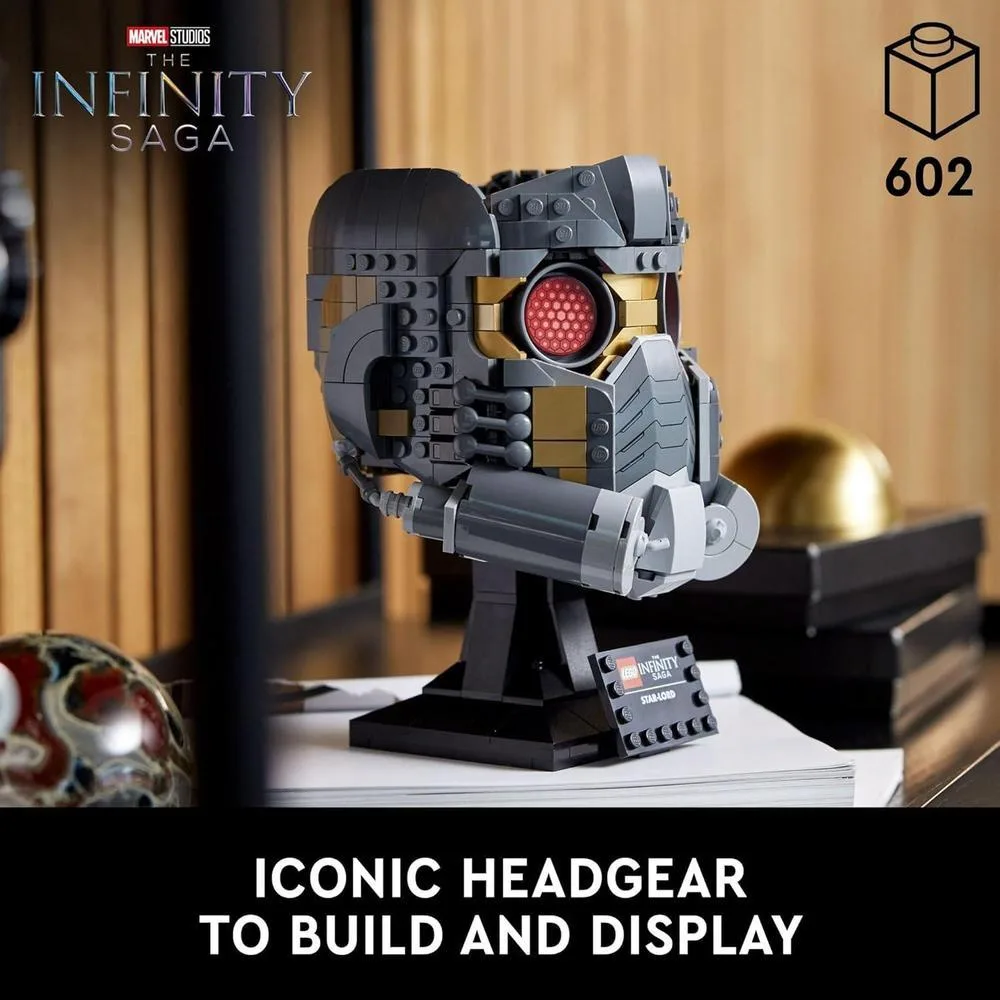 LEGO Marvel 76251 Casco de Star-Lord, modelo coleccionable para adultos, decoración del hogar, actividad creativa