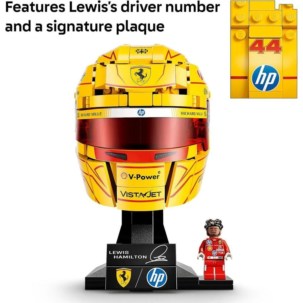 LEGO Ediciones Scuderia Ferrari Casco de Lewis Hamilton Juego de construcción para adolescentes y fanáticos de F1