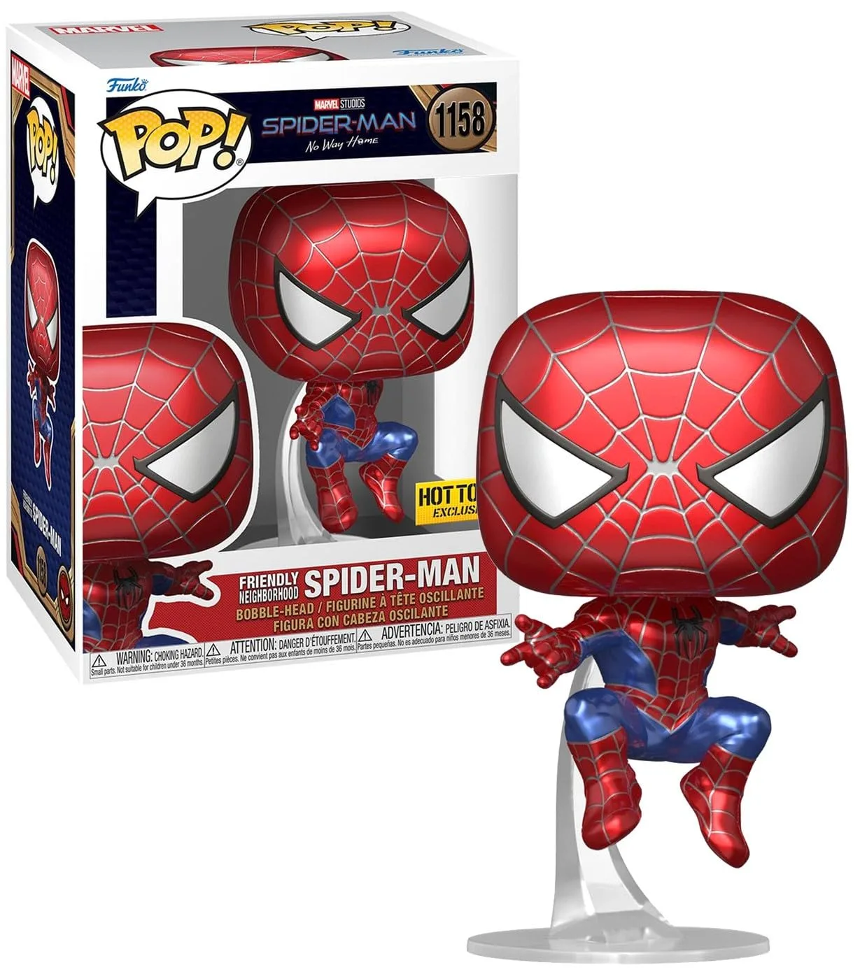 Figura Coleccionable Funko Pop Spider-Man No Way Home Metallic Exclusive #1158
