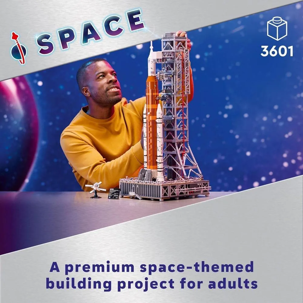 LEGO Icons NASA Artemis Space Launch System - Juego de construcción de cohete para adultos, decoración de dormitorio