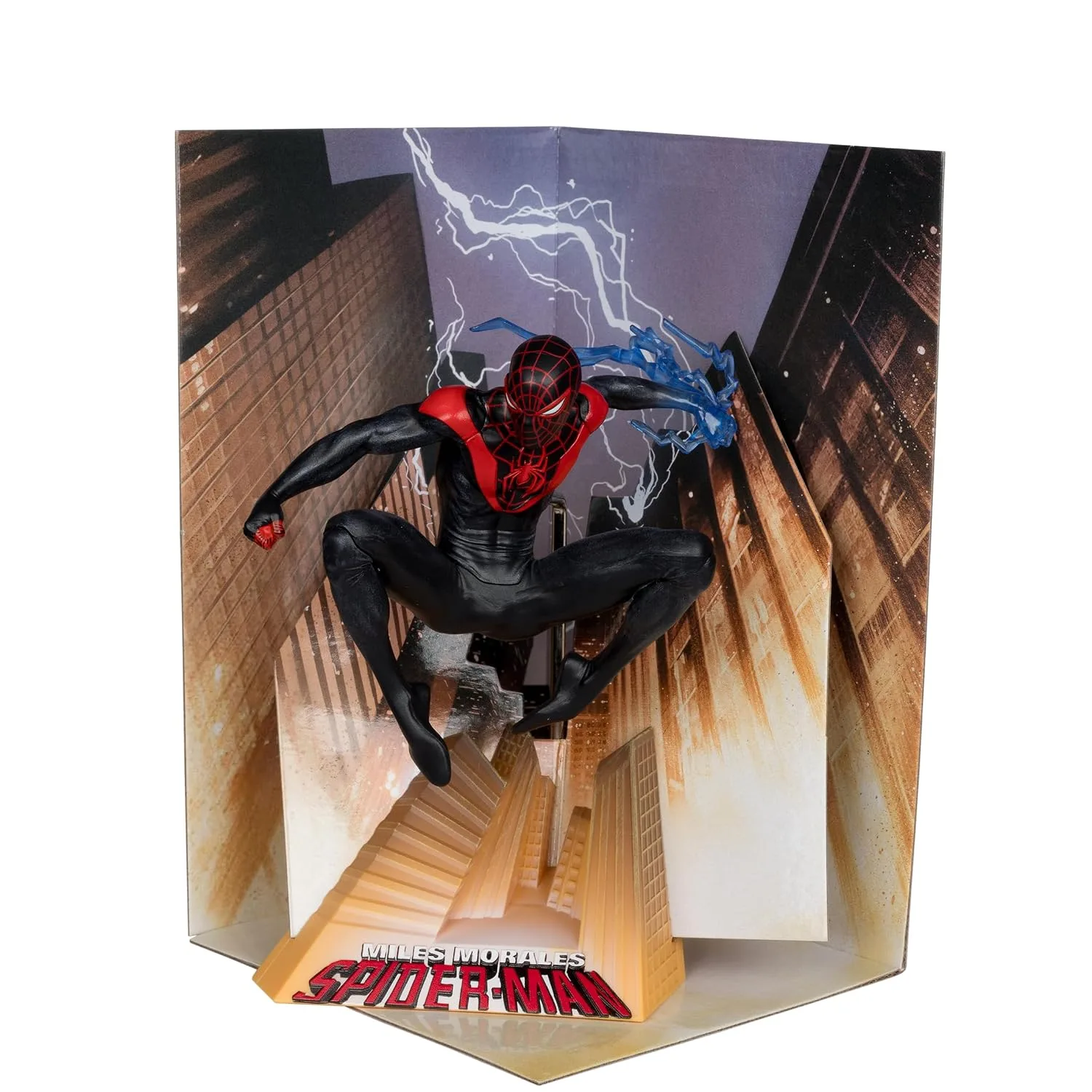 McFarlane Toys Marvel Spider-Man Escala 1:10 con Escena (Miles Morales: Spider-Man #1)