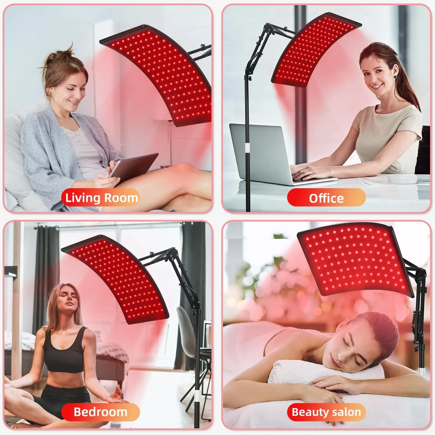 Viconor Lámpara de Terapia de Luz Roja e Infrarroja con Soporte Ajustable
