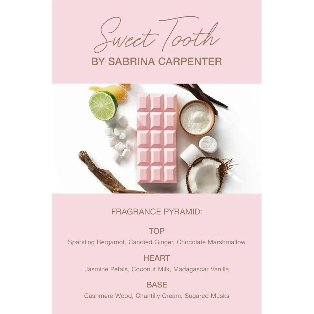 SCENT BEAUTY Sabrina Carpenter Sweet Tooth Eau De Parfum para Mujeres, fragancia dulce y sofisticada
