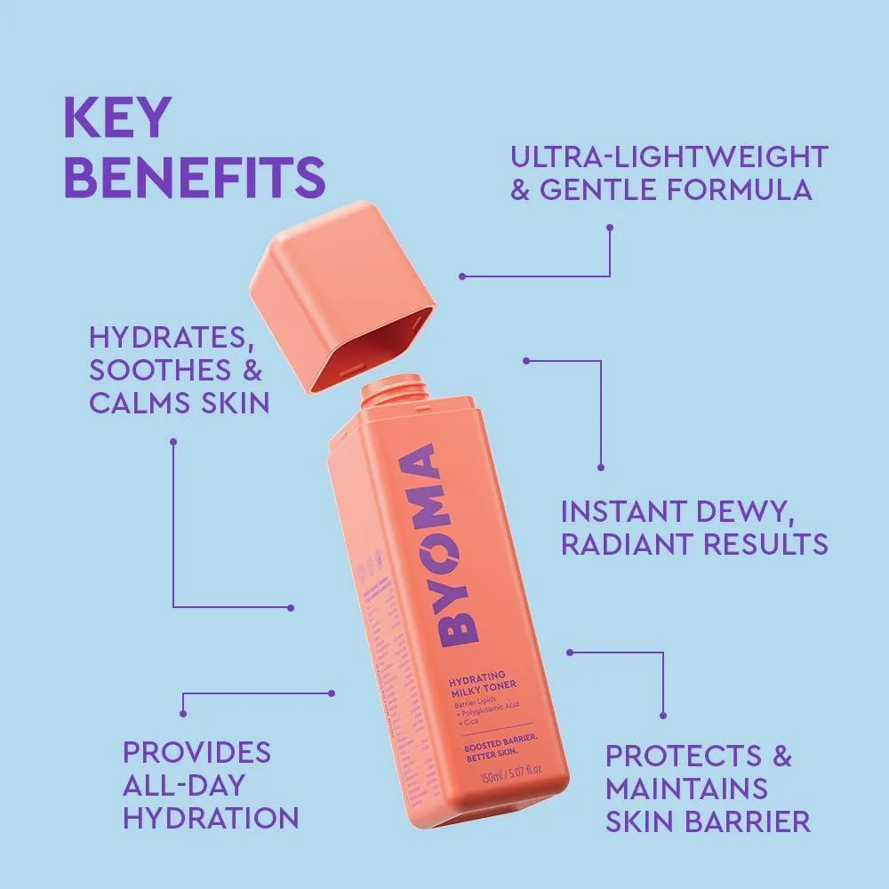 Byoma Tónico Lechoso Hidratante Alivia Rostro 150ml
