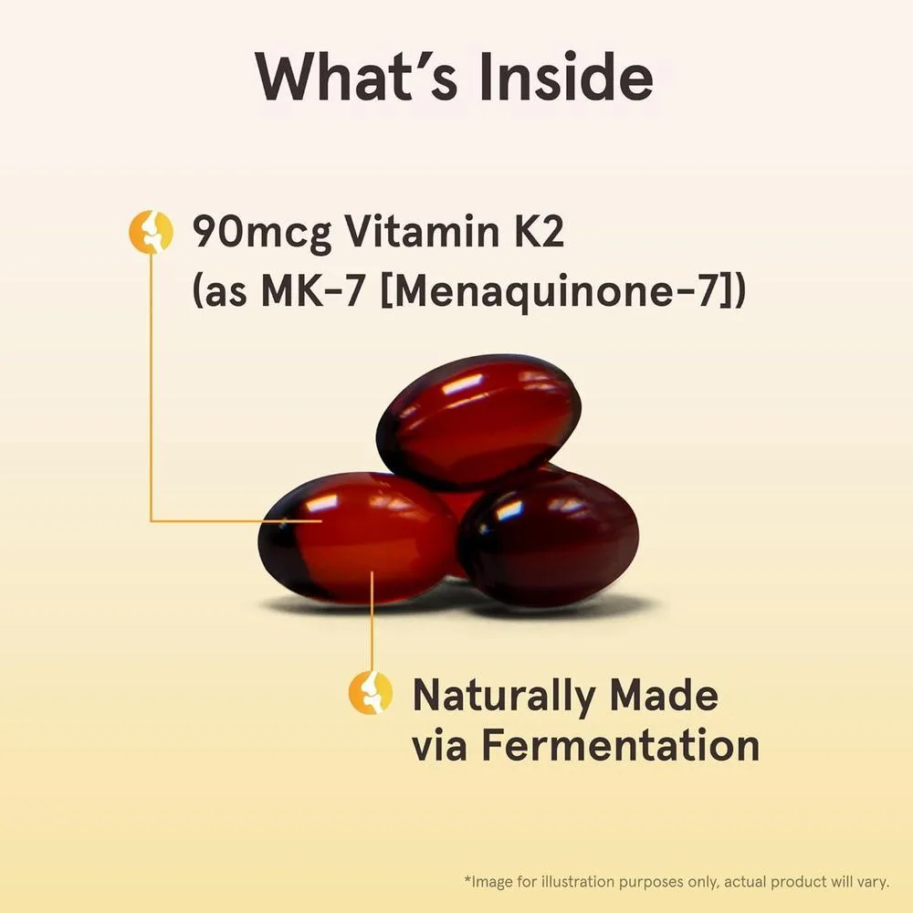 Jarrow Formulas MK-7, suplemento de vitamina K2 MK-7 para salud ósea y cardiovascular. Sin gluten ni alérgenos