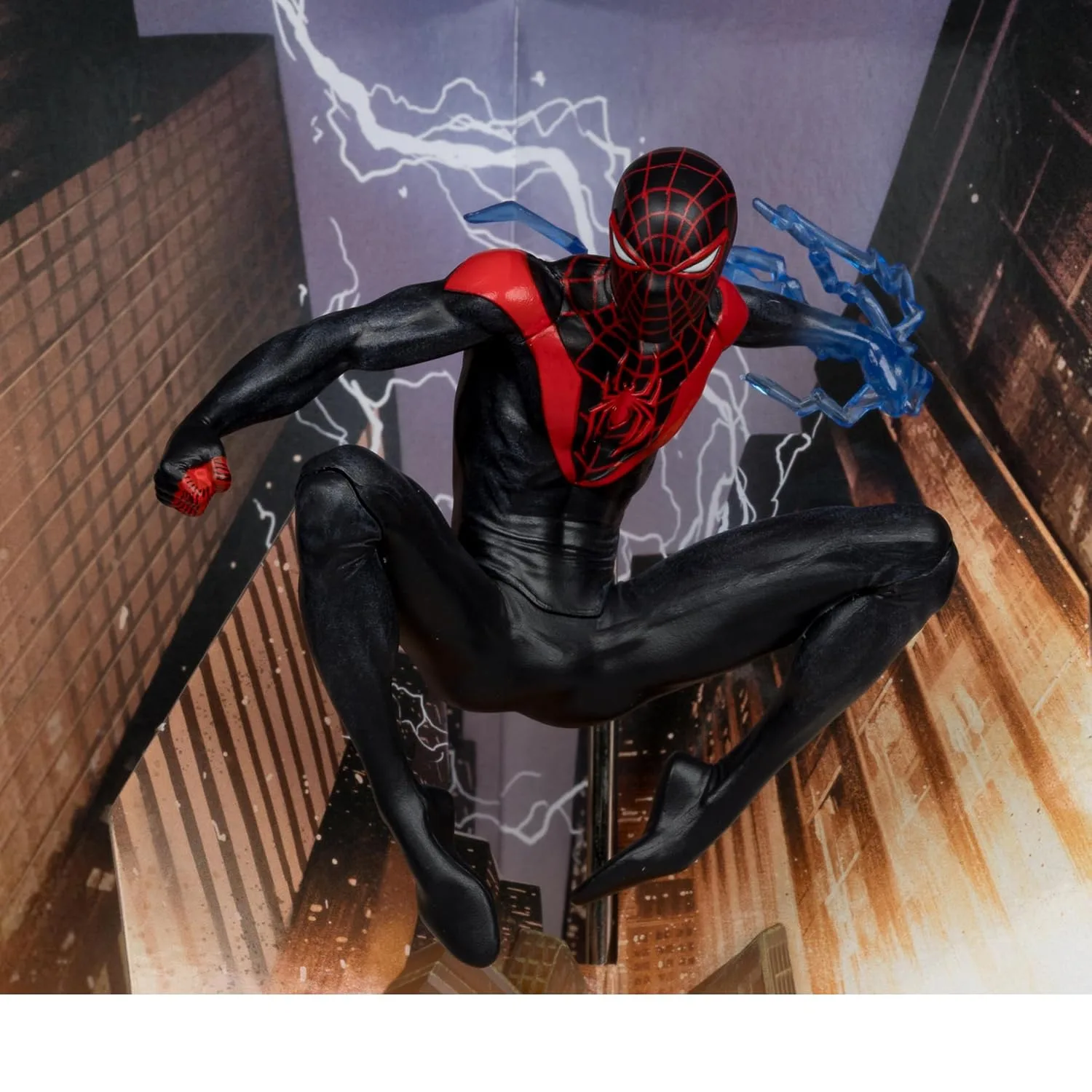 McFarlane Toys Marvel Spider-Man Escala 1:10 con Escena (Miles Morales: Spider-Man #1)