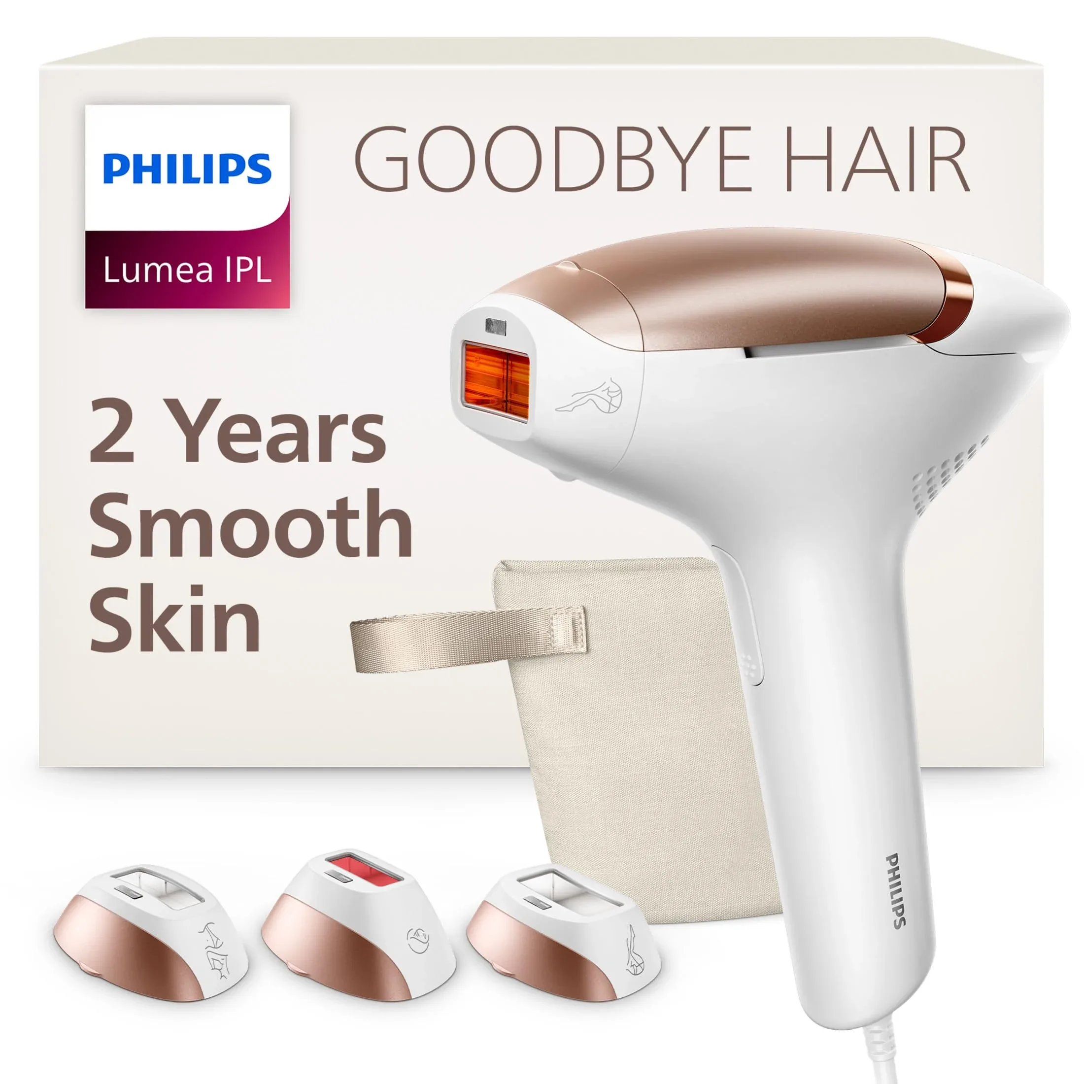 Philips Lumea 8000 BRI937/03 - Depiladora IPL con SenseIQ y 3 accesorios